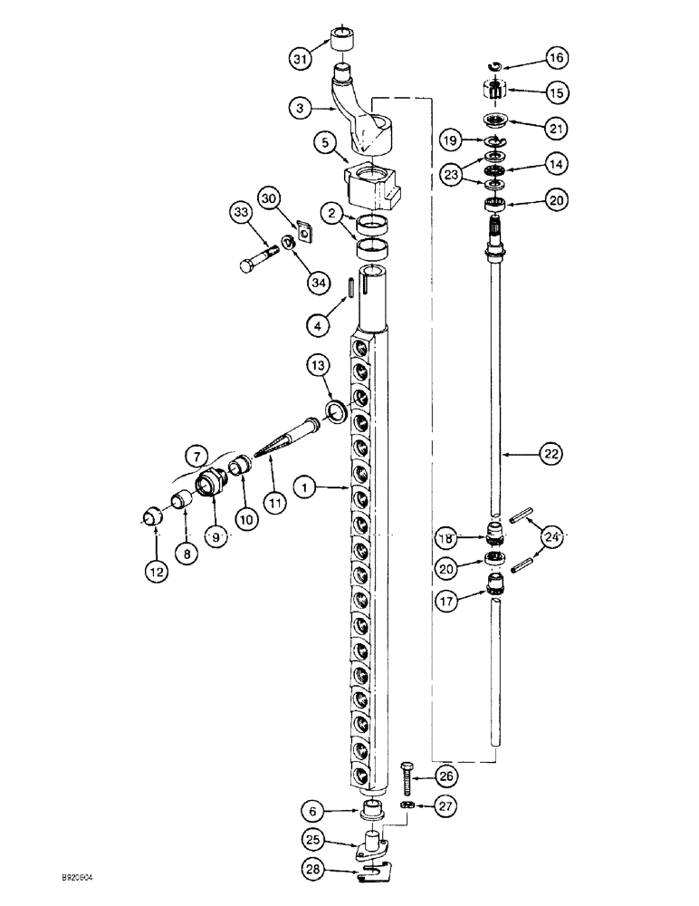 Схема запчастей Case IH 2044 - (9A-36) - PICKER BARS AND SPINDLES (13) - PICKING SYSTEM