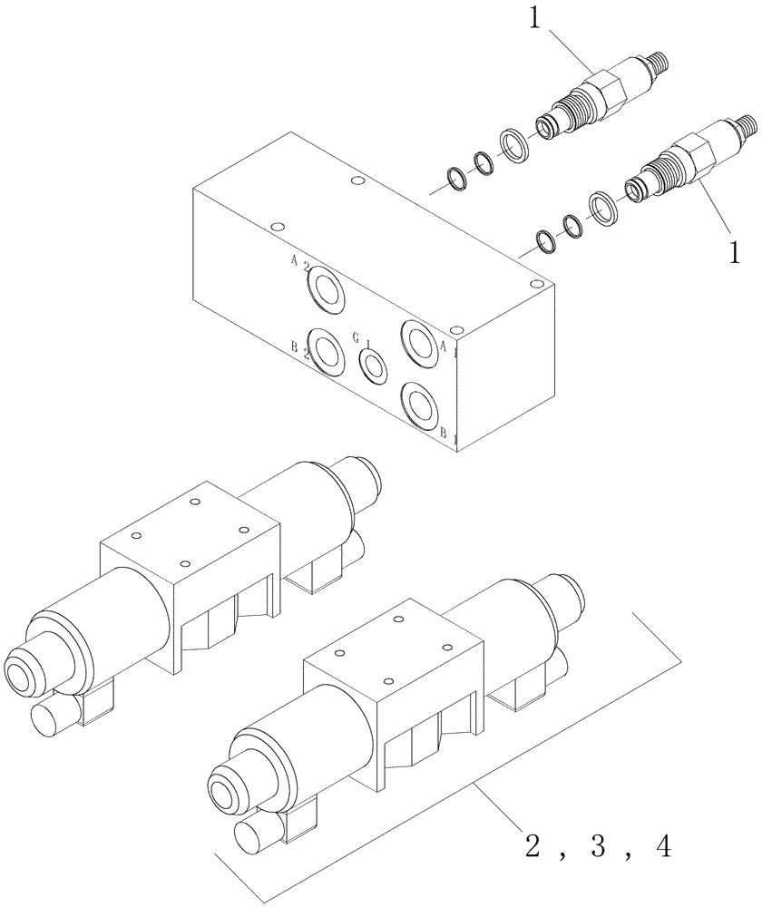 Схема запчастей Case IH 7700 - (B05.02[01]) - Hydraulic Valve {Sidetrim} (35) - HYDRAULIC SYSTEMS