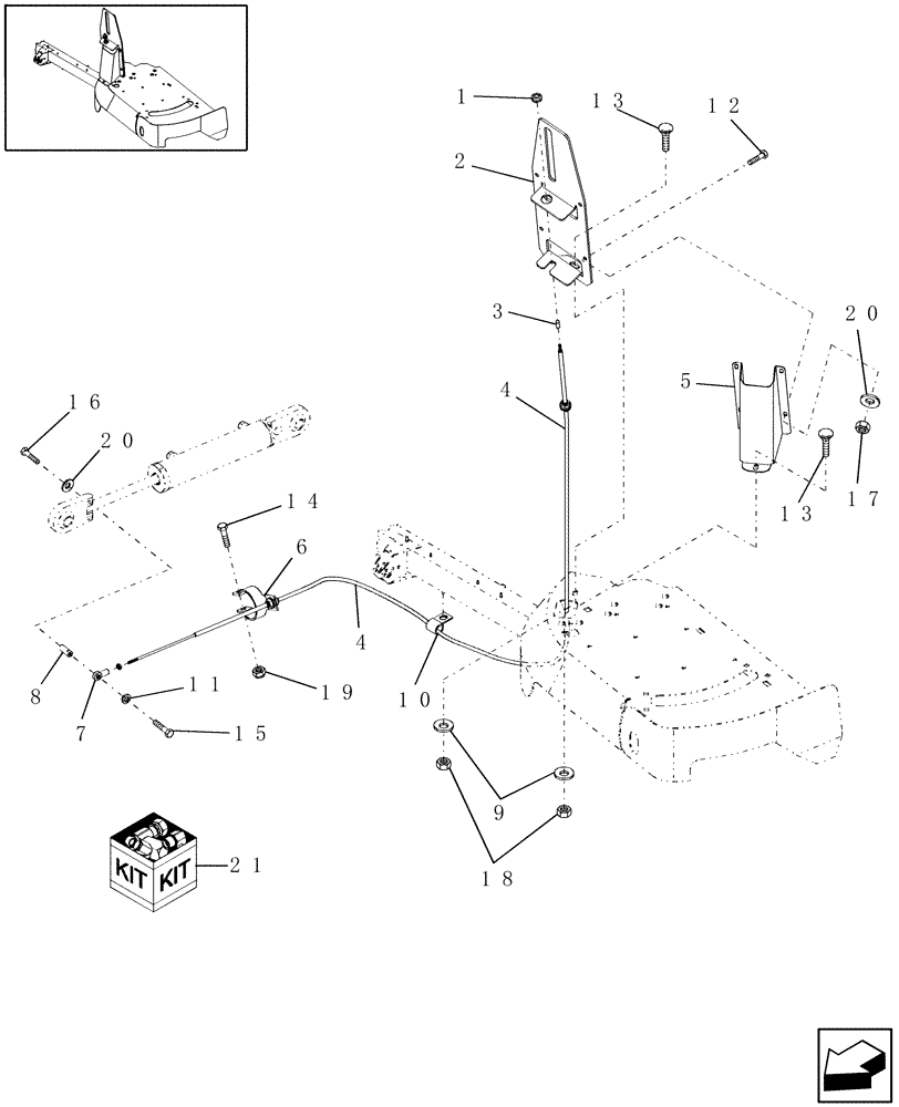 Схема запчастей Case IH WD1903 - (18.19) - DELUXE TILT INDICATOR KIT (18) - ACCESSORIES