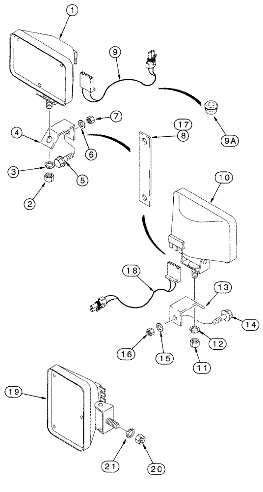 Схема запчастей Case IH CPX420 - (04-26) - LAMPS AND MOUNTING (06) - ELECTRICAL SYSTEMS