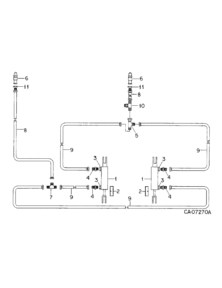 Схема запчастей Case IH 800 - (05-27) - WHEELS HYDRAULIC CYLINDER&CONNECTIONS FOR ASSIST WHEELS UNITS H, J, K, L, N, O, P, Q, R, U, V, AA&AB (06) - POWER TRAIN