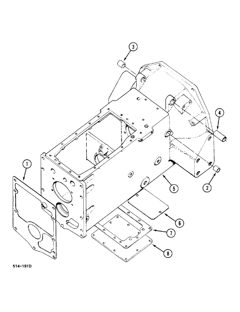 Схема запчастей Case IH 248 - (6-400) - CLUTCH HOUSING AND CONNECTIONS (06) - POWER TRAIN