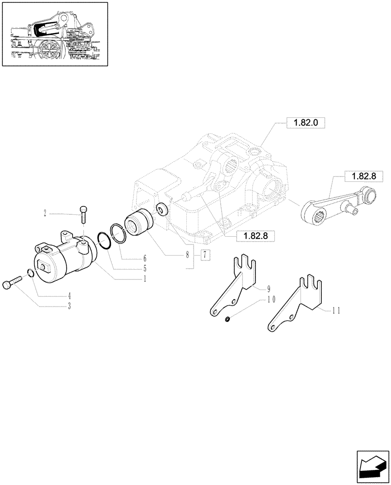 Схема запчастей Case IH MAXXUM 115 - (1.82.6) - LIFTER, PISTON AND CYLINDER (07) - HYDRAULIC SYSTEM