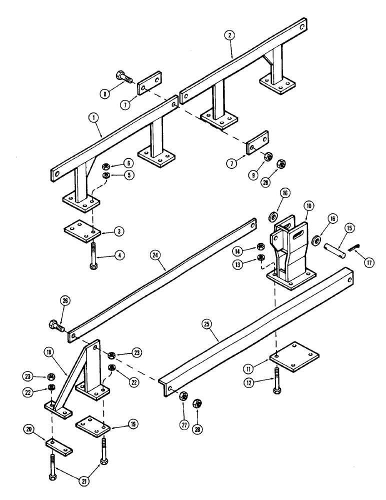 Схема запчастей Case IH 1300W - (30) - CYLINDER MOUNTS, 32 TO 40 FOOT (9.8 TO 12.2 M) 