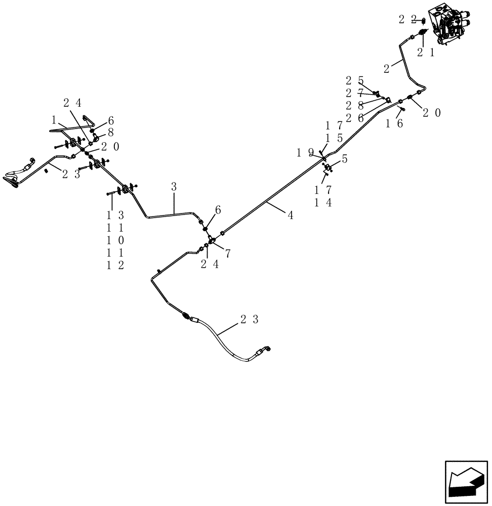 Схема запчастей Case IH 9120 - (48.999.01[03]) - DIA TRACK KIT HYD TUBES, AFX8010, AFX8120, AFX9120 (48) - TRACKS & TRACK SUSPENSION