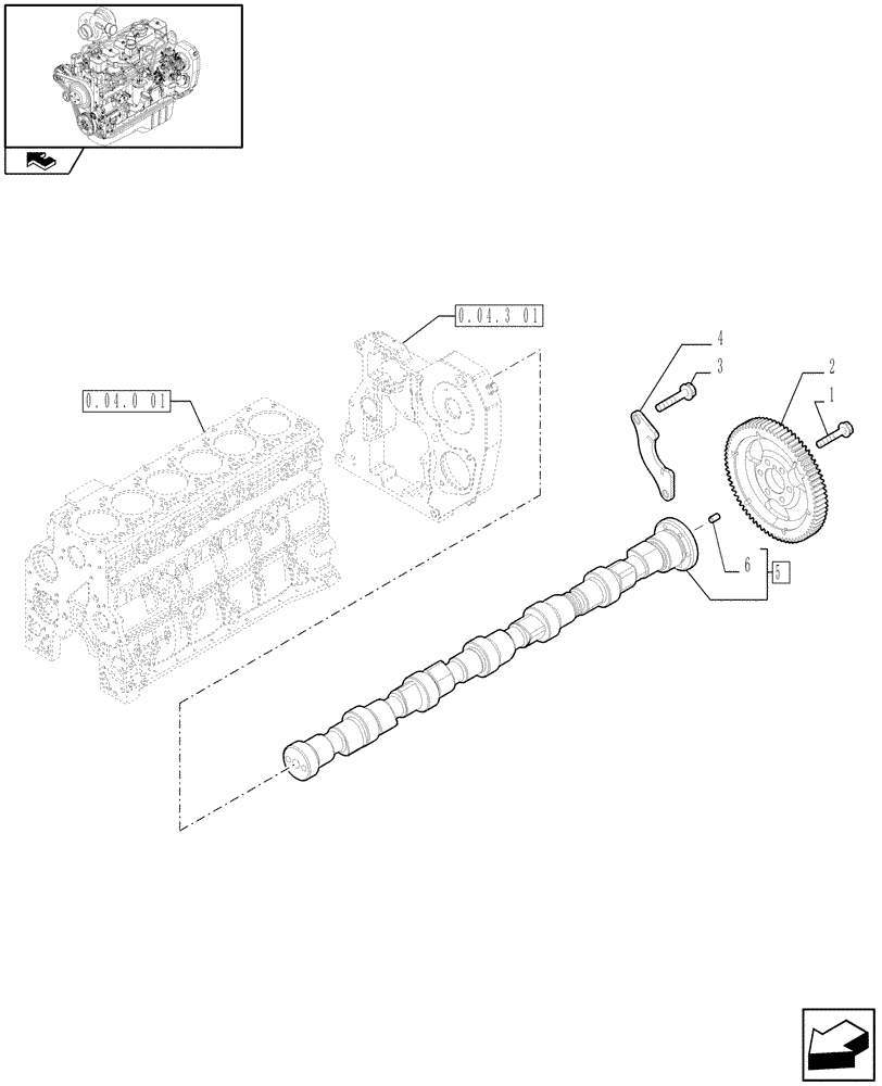 Схема запчастей Case IH F4GE9684C J601 - (0.12.0) - CAMSHAFT - TIMING CONTROL (2855671) 