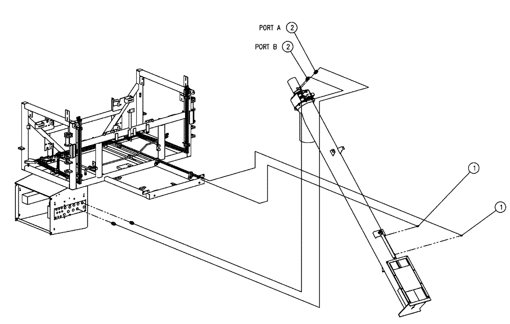 Схема запчастей Case IH FLX810 - (01-023) - MAIN AUGER FITTING GROUP Basic Unit