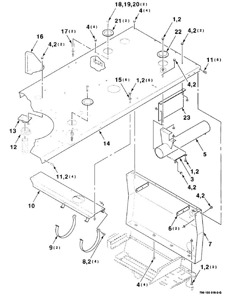 Схема запчастей Case IH 8850 - (07-34) - HOOD ASSEMBLY (09) - CHASSIS