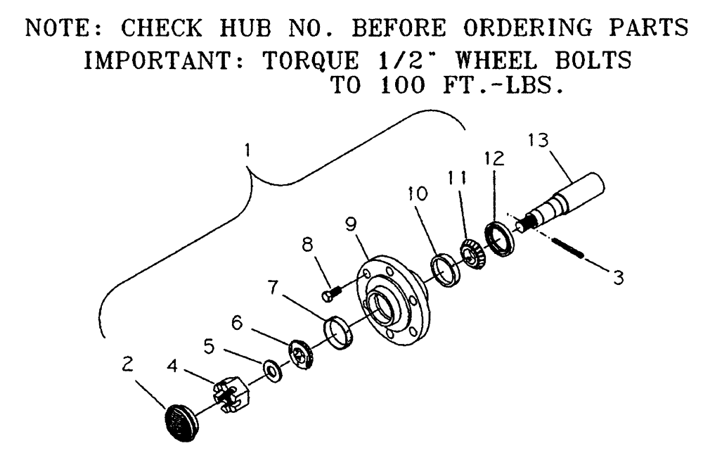 Схема запчастей Case IH NPX5300 - (44.100.06) - 783 HUB AND SPINDLE ASSEMBLY (09) - CHASSIS/ATTACHMENTS