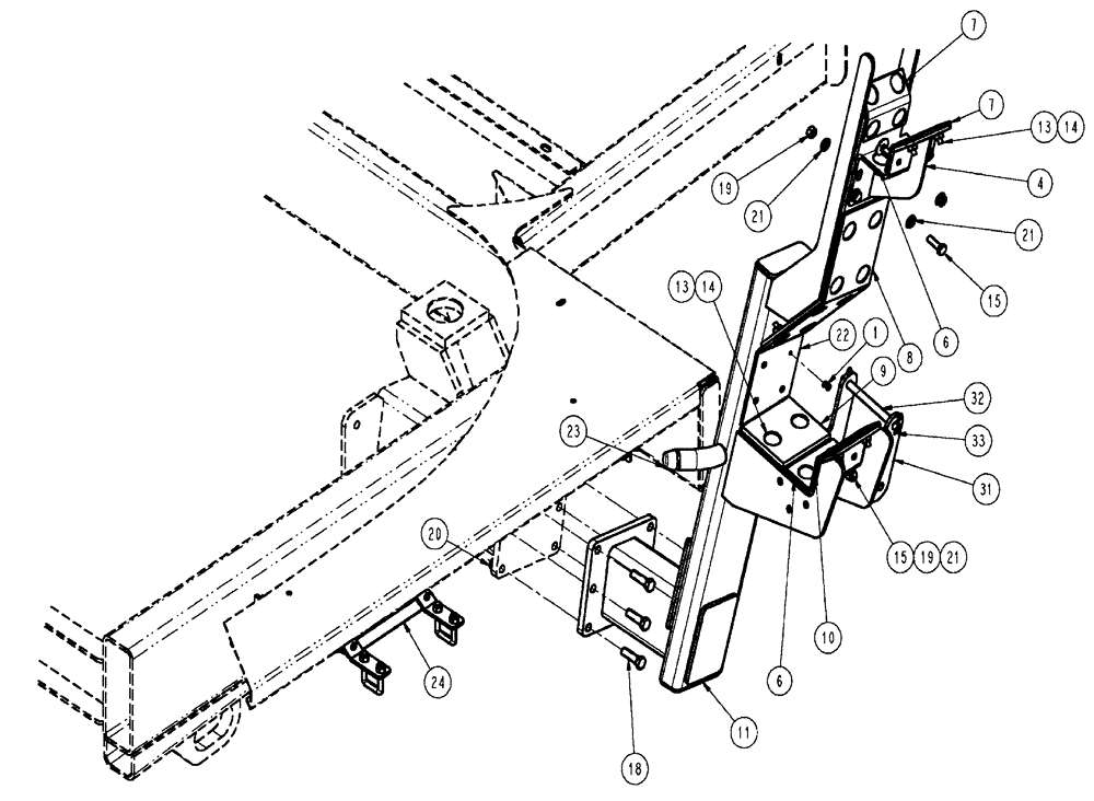 Схема запчастей Case IH SPX4410 - (04-032) - CRADLE GROUP, RH Suspension & Frame