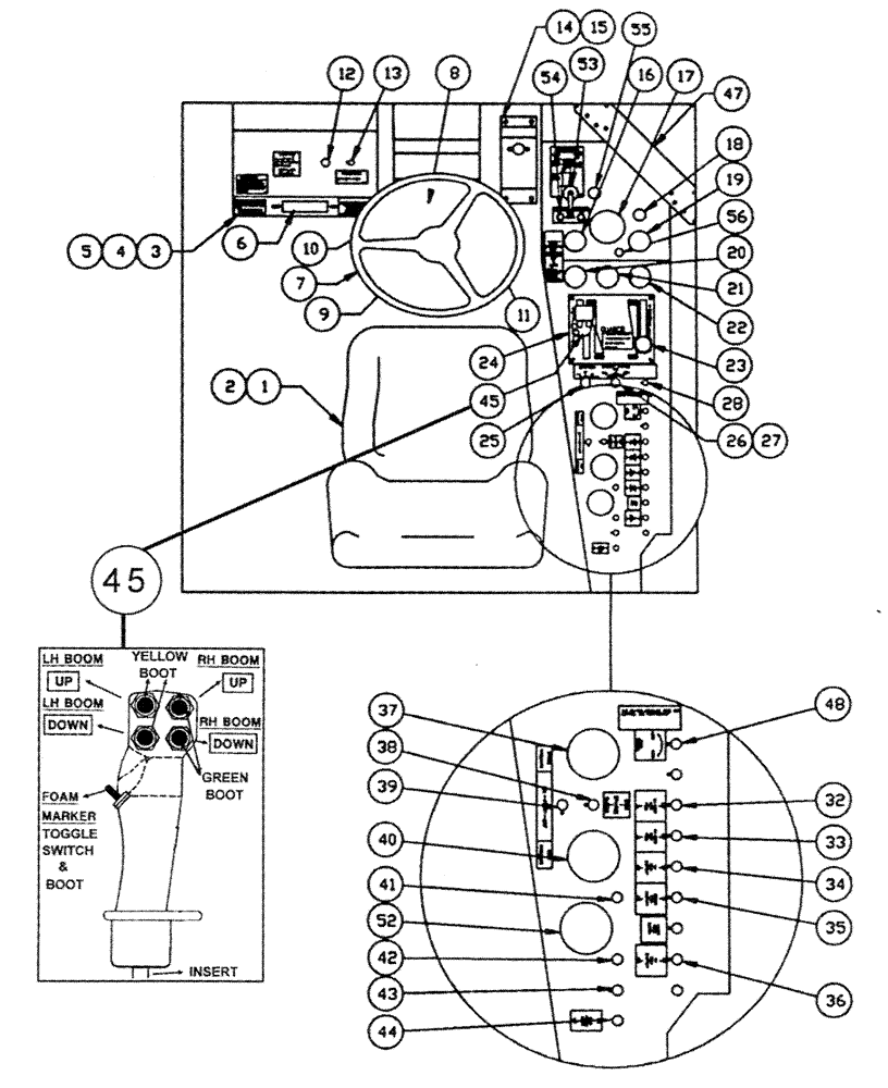 Схема запчастей Case IH PATRIOT XL - (01-004) - CONTROLS - CAB INTERIOR Cab Interior