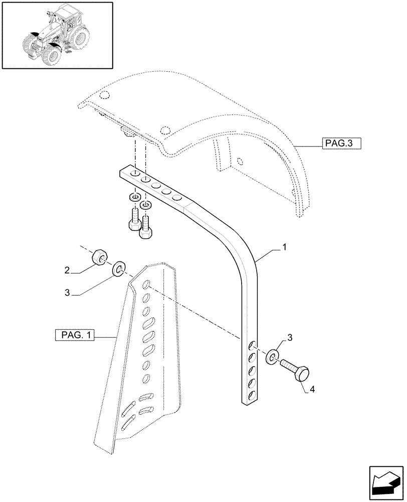 Схема запчастей Case IH MXU110 - (1.87.4/01[02]) - (VAR.337-338) 4WD DYNAMIC FRONT FENDERS WITH AXLE WITH BRAKE - C5049 (08) - SHEET METAL