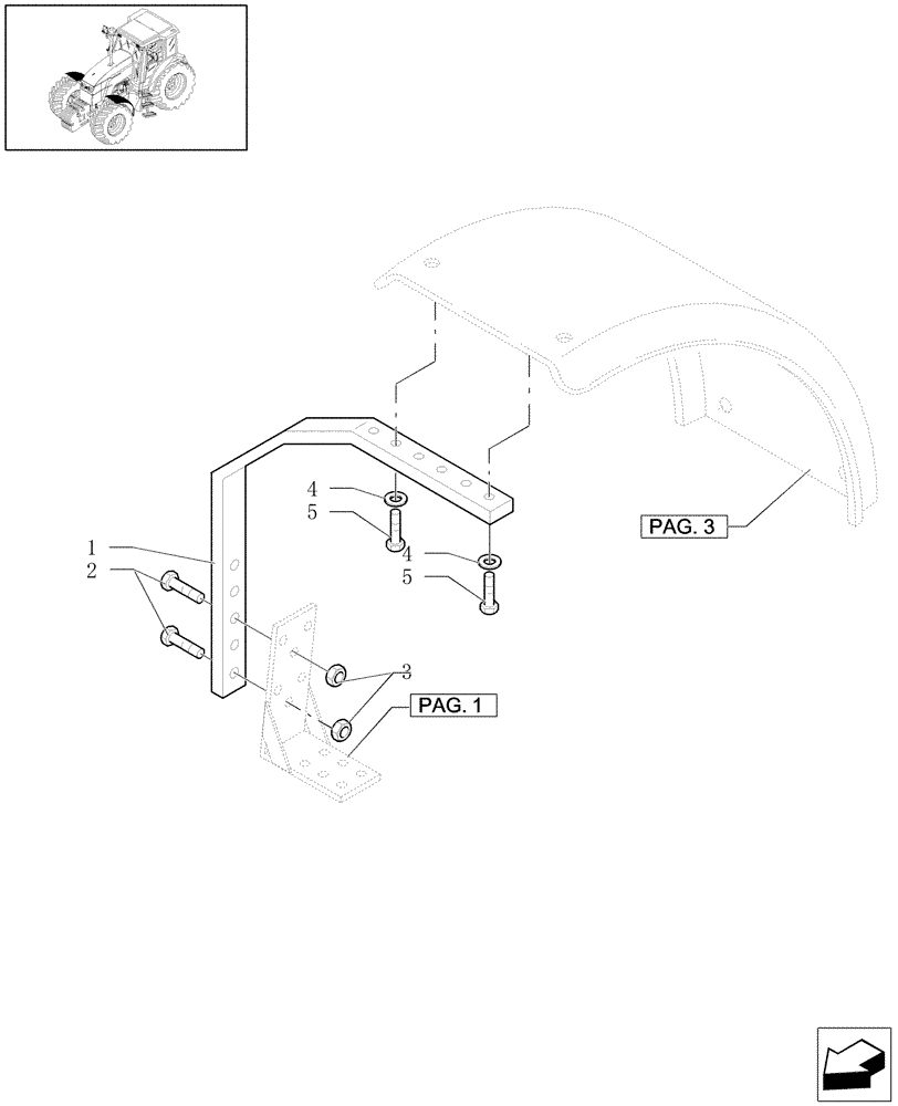 Схема запчастей Case IH MXU115 - (1.87.4[02A]) - (VAR.167-338/1-497) 4WD DYNAMIC FRONT FENDERS - D5049 (08) - SHEET METAL