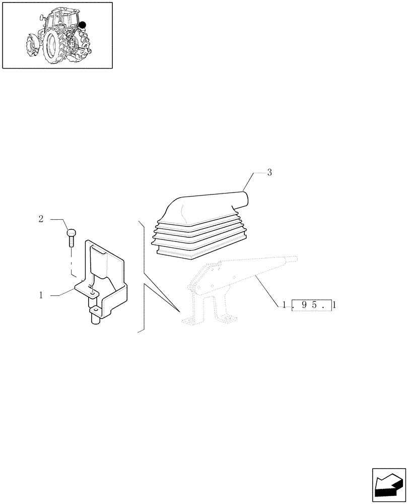 Схема запчастей Case IH MXU110 - (1.89.4) - (VAR.895) TRAILER BRAKE BRACKET (ITALY) (09) - IMPLEMENT LIFT