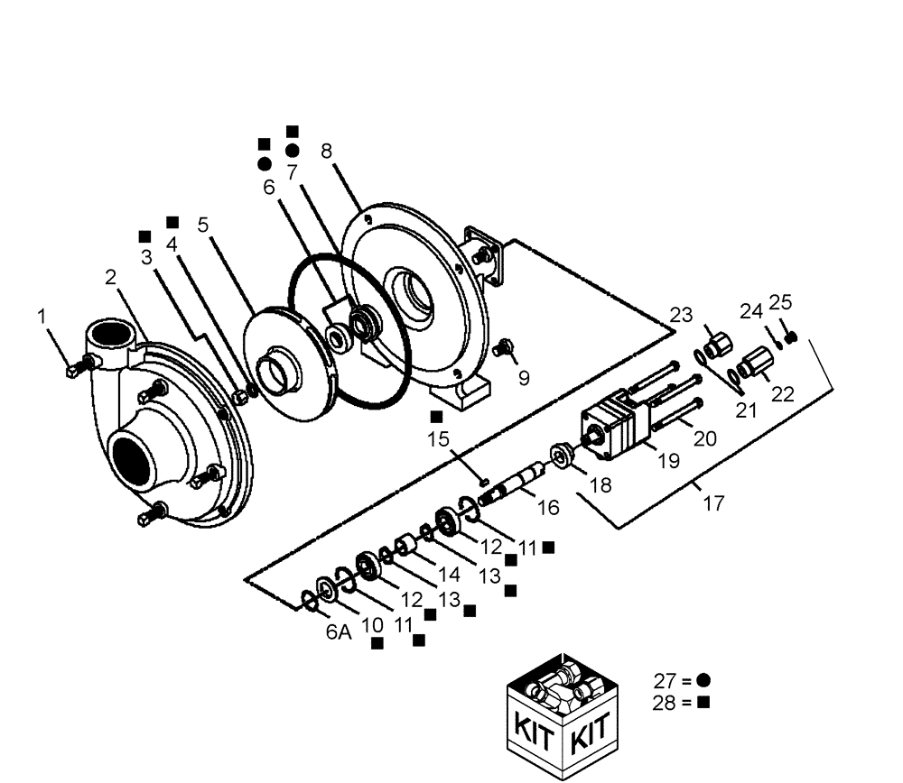 Схема запчастей Case IH 100 - (35.220.01) - PUMP - ASSEMBLY, HYDRAULIC CENTRIFUGAL DETAIL (ACE) (35) - HYDRAULIC SYSTEMS