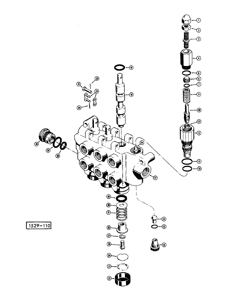 Схема запчастей Case IH 1529 - (147E) - CONTROL VALVE 