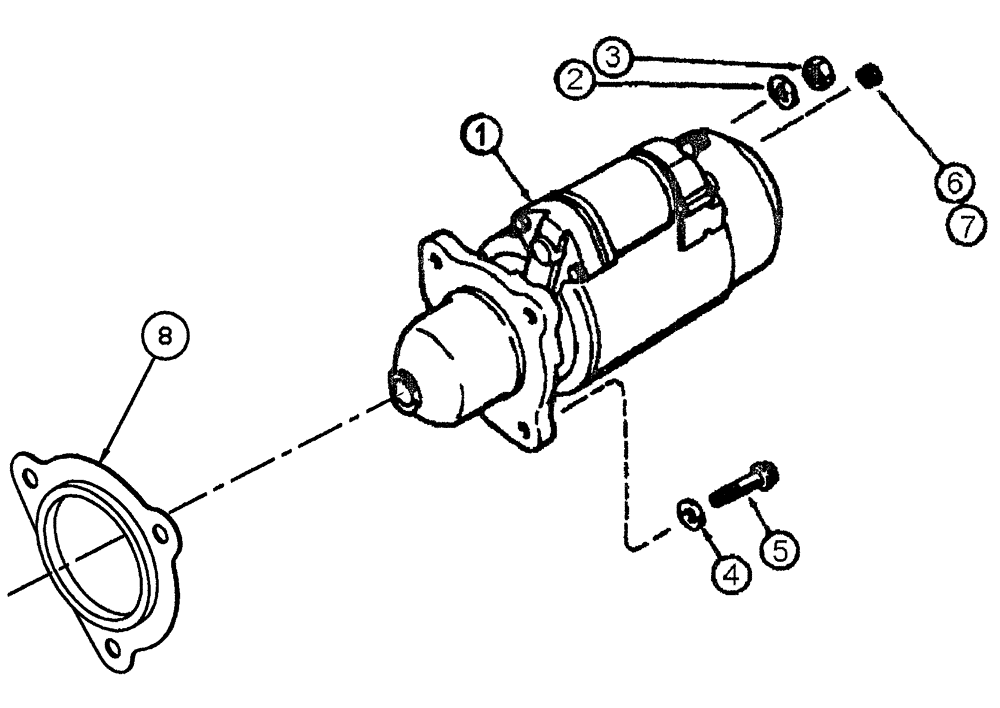 Схема запчастей Case IH FLX3010 - (02-028) - STARTER GROUP (01) - ENGINE