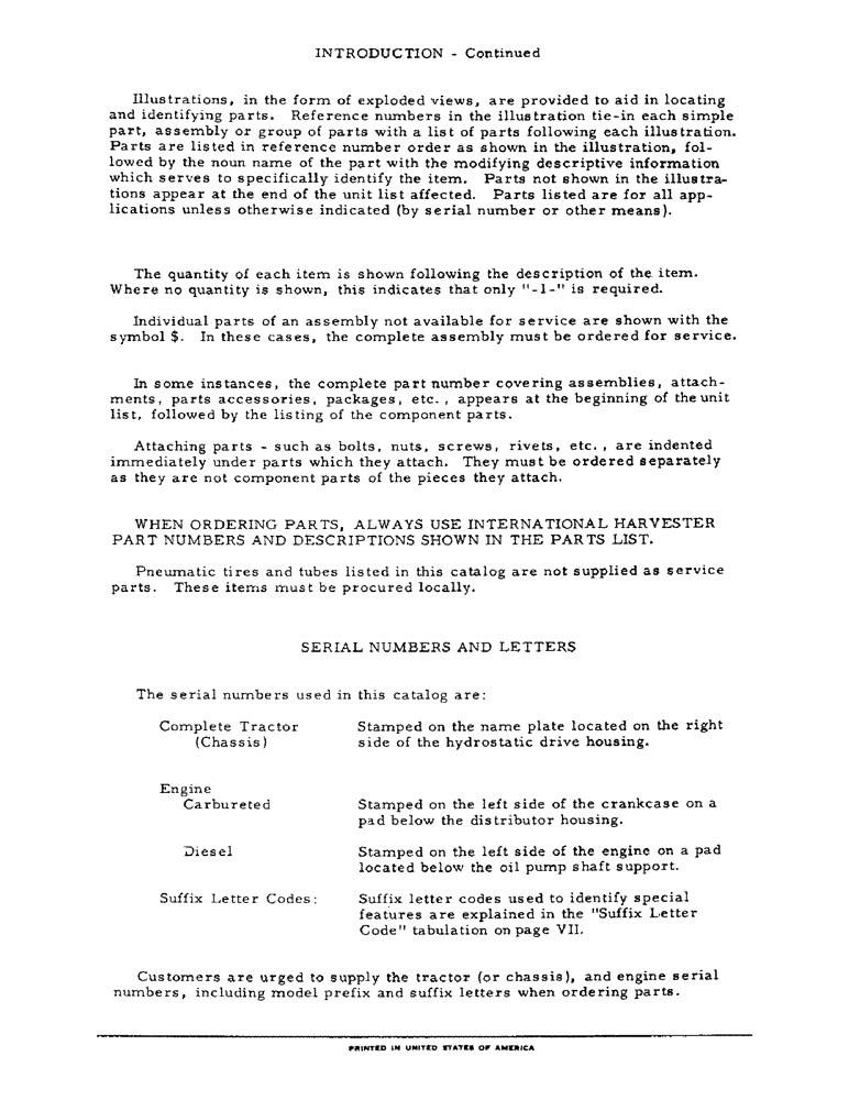 Схема запчастей Case IH 656 - (5) - INTRODUCTION - SERIAL NUMBER LOCATIONS (00) - GENERAL