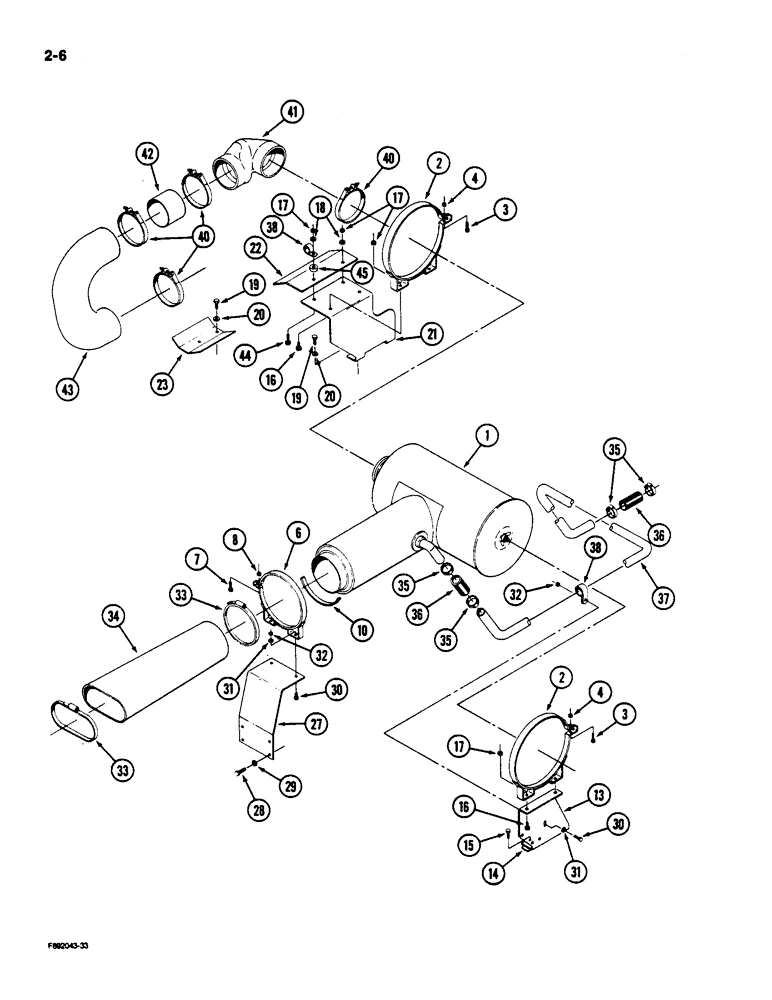 Схема запчастей Case IH 9110 - (2-06) - AIR INDUCTION SYSTEM (02) - ENGINE