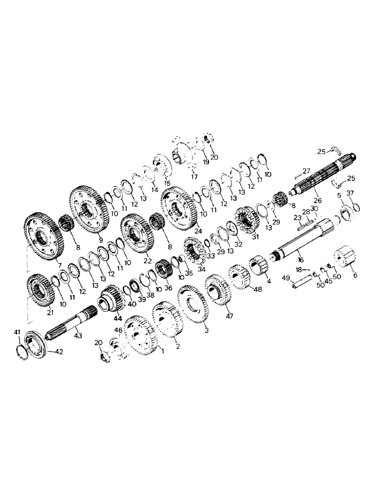 Схема запчастей Case IH STEIGER - (04-24) - GEARS & RELATED PARTS - SPICER, (TRANSMISSION PART #12-425 & 12-1989) (04) - Drive Train