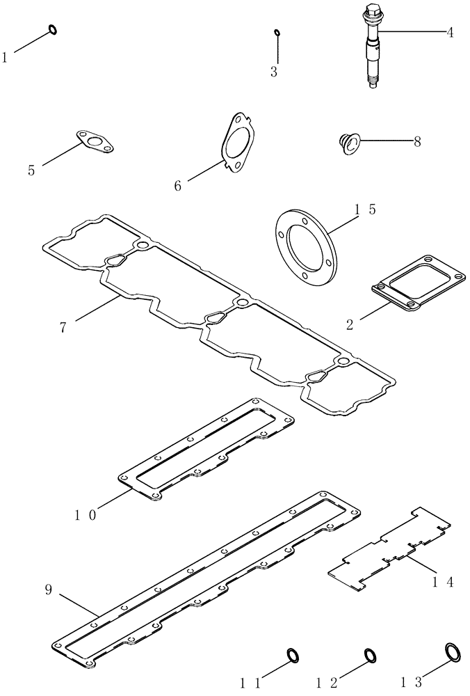 Схема запчастей Case IH CPX610 - (02-26) - GASKET KIT - VALVE GRIND (01) - ENGINE