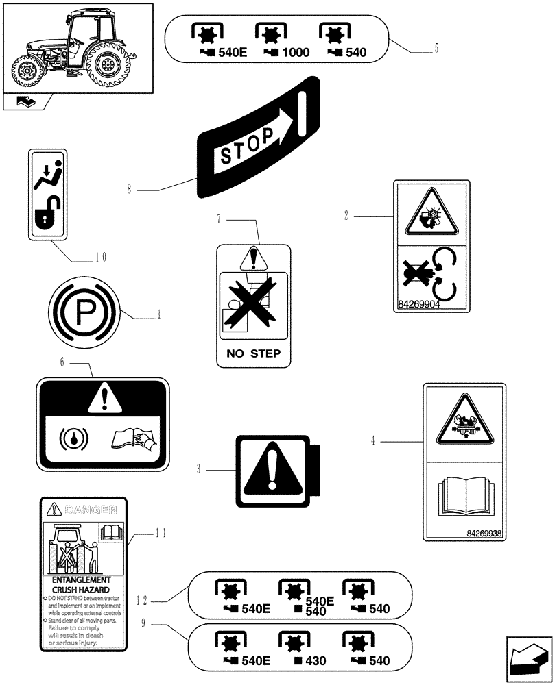 Схема запчастей Case IH FARMALL 75C - (1.98.0[01A]) - DECALS - D6624 (13) - DECALS