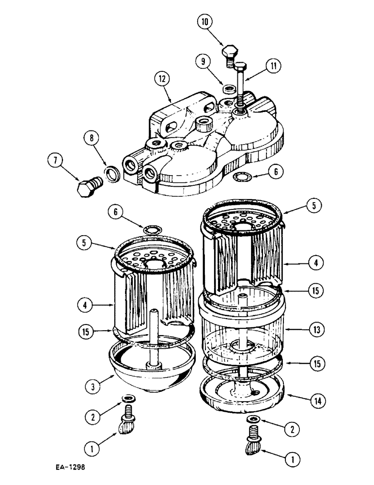 Схема запчастей Case IH 248 - (3-146) - TWIN FUEL FILTER - C.A.V., 258, 585 (03) - FUEL SYSTEM