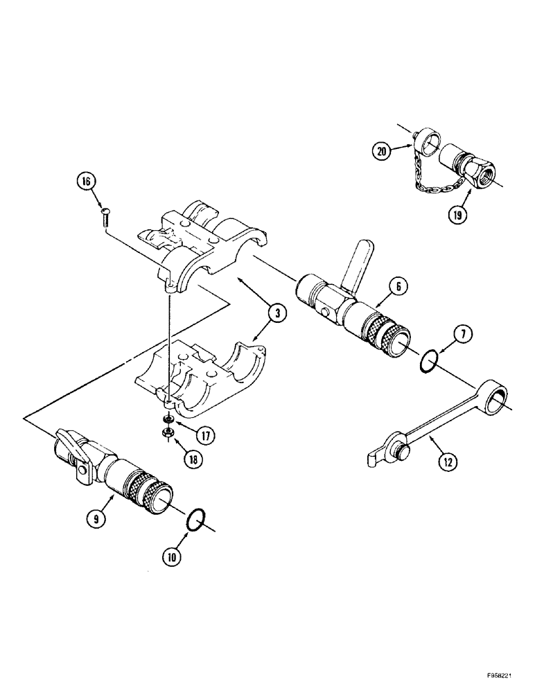 Схема запчастей Case IH 9350 - (8-80) - QUICK DISCONNECT COUPLER ASSEMBLY (08) - HYDRAULICS