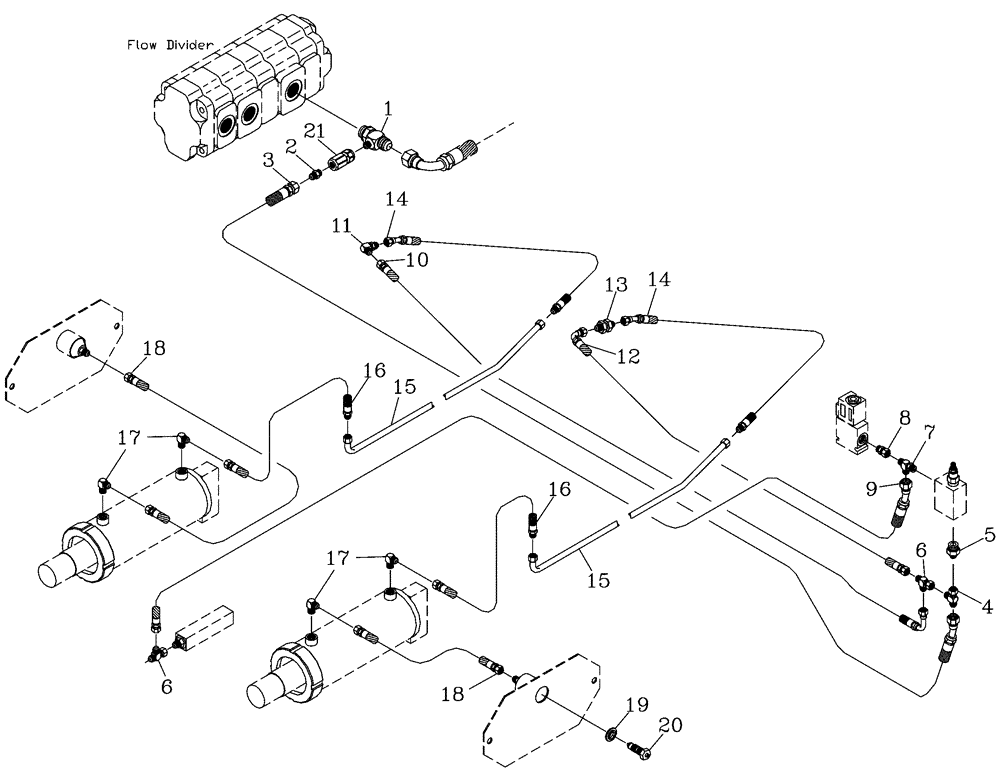 Схема запчастей Case IH 7700 - (B12[05]) - HYDRAULIC CIRCUIT {Track Adjuster 7700} Hydraulic Components & Circuits