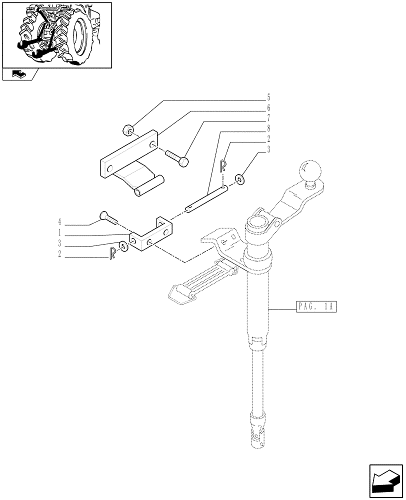 Схема запчастей Case IH FARMALL 95 - (1.89.6/06[02]) - IMPLEMENT CARRIER - FOR HIGH CLEARANCE VERSION - D7006 (09) - IMPLEMENT LIFT