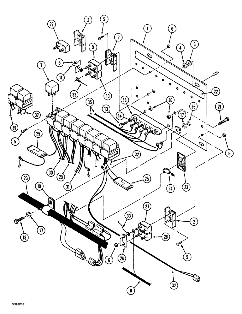 Схема запчастей Case IH 9350 - (4-16) - SYSTEM CIRCUIT BREAKERS (04) - ELECTRICAL SYSTEMS