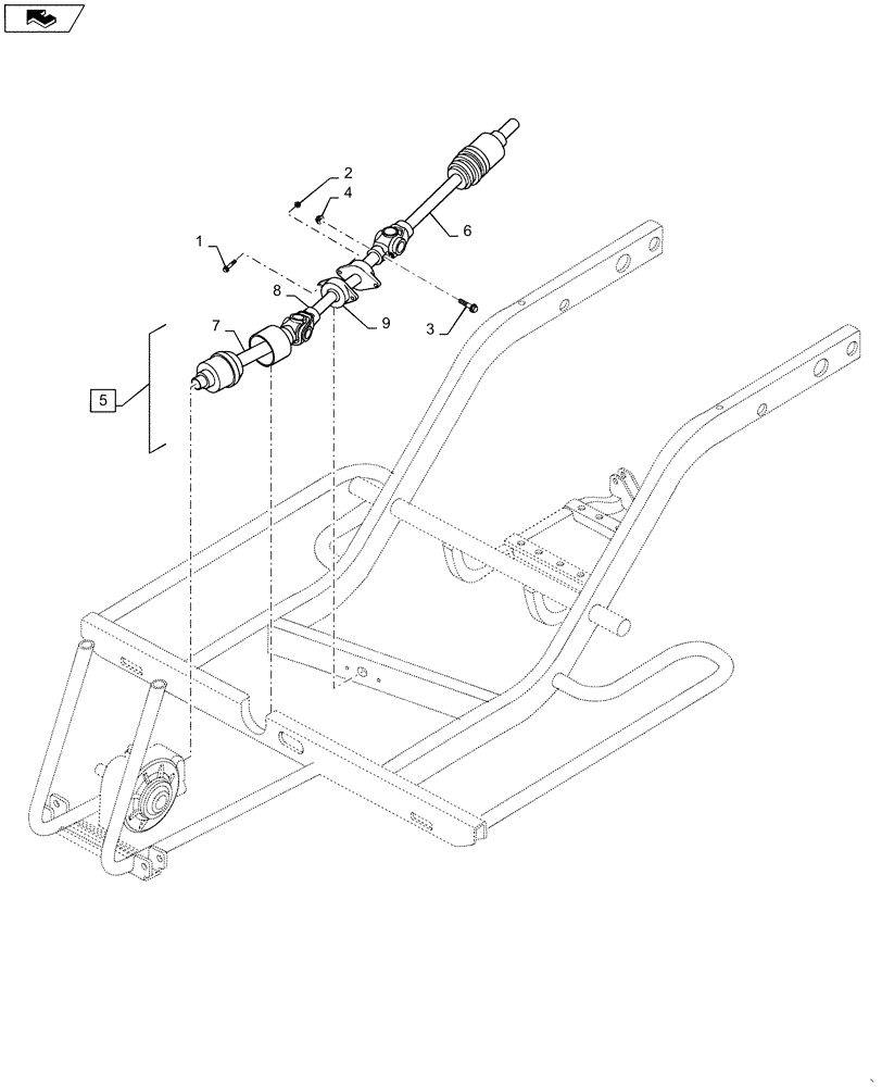 Схема запчастей Case IH SCOUT - (25.310.02) - PROP SHAFTS (25) - FRONT AXLE SYSTEM