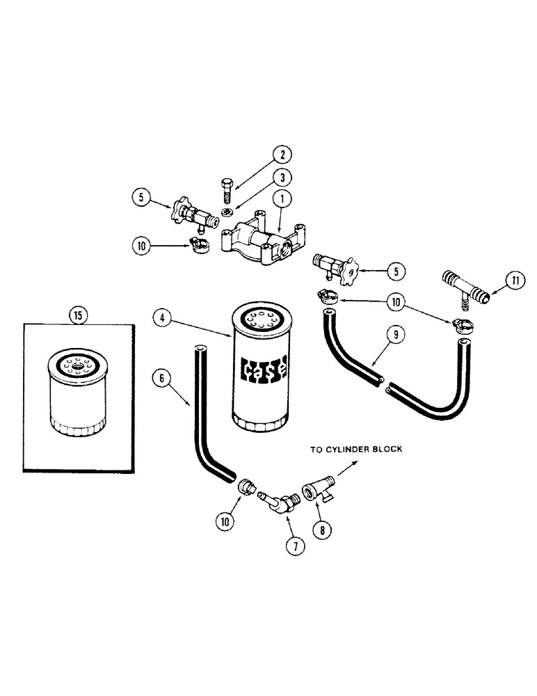 Схема запчастей Case IH 4694 - (2-008) - WATER FILTER, 504BDTI DIESEL ENGINE (02) - ENGINE