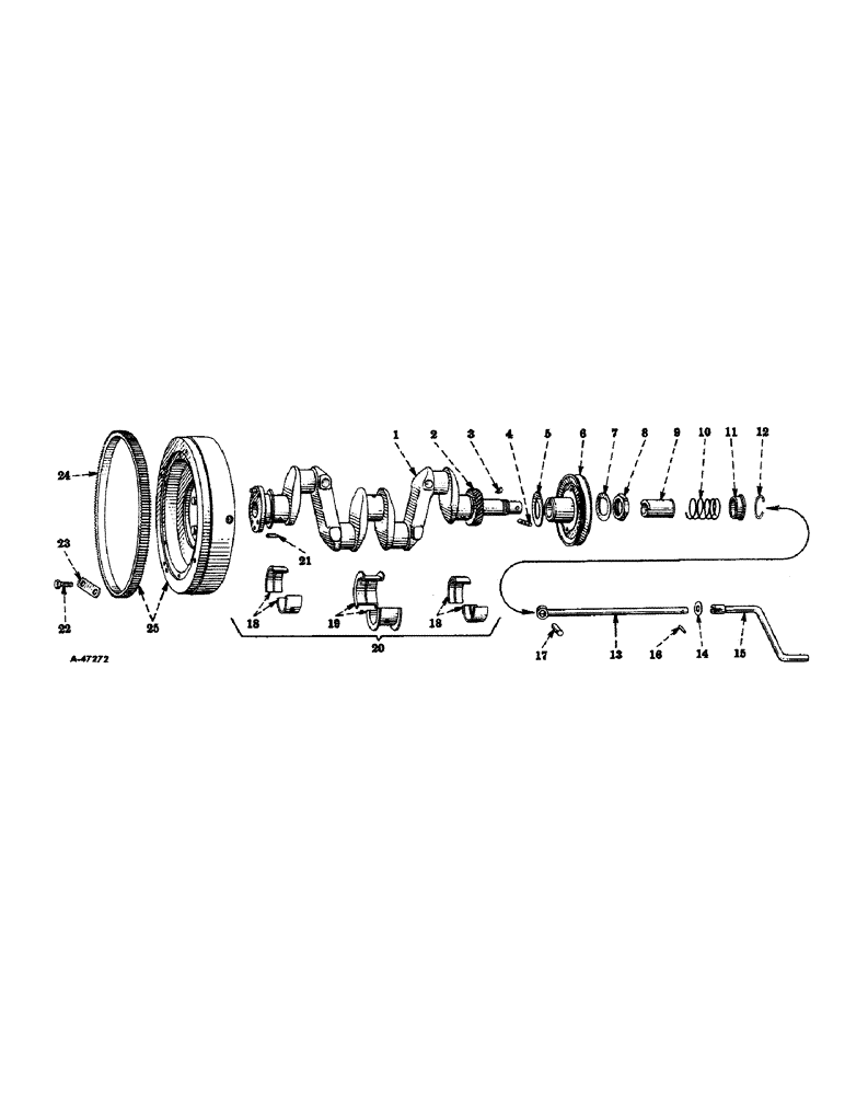 Схема запчастей Case IH 450-SERIES - (028) - CARBURETED ENGINE, CRANKSHAFT AND RELATED PARTS (01) - ENGINE