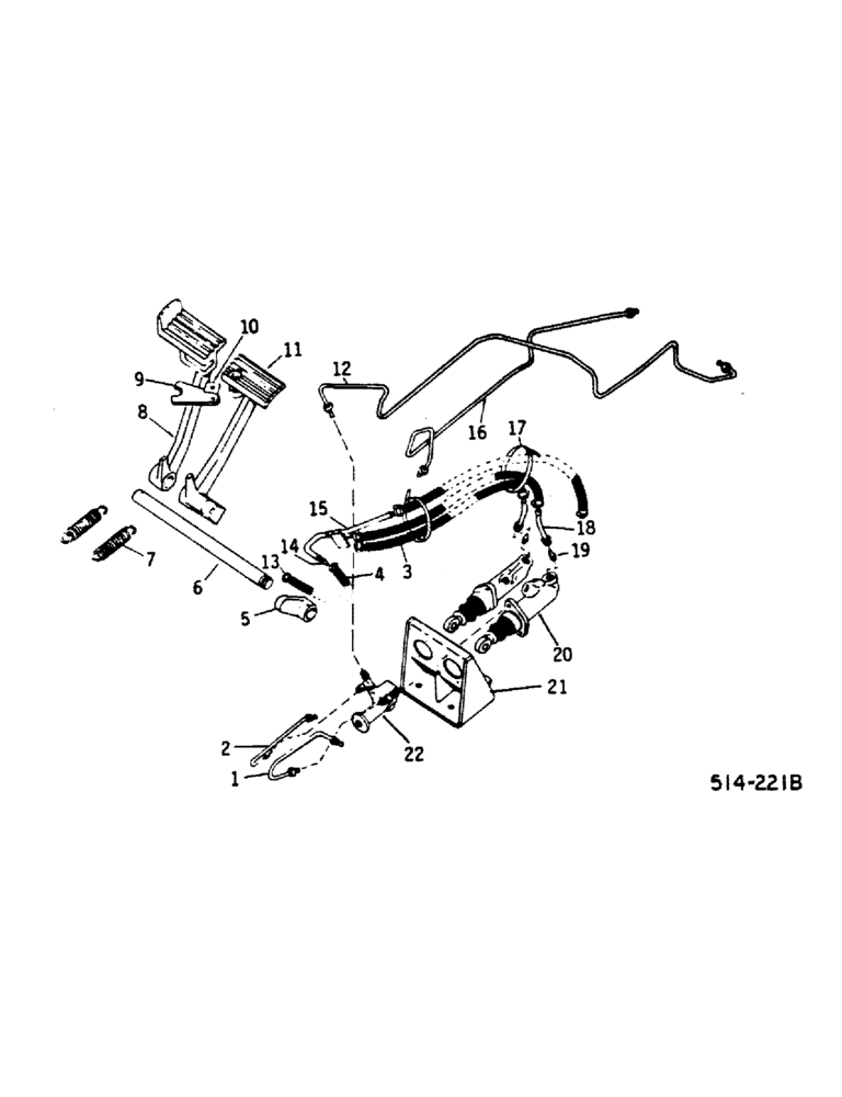 Схема запчастей Case IH 784 - (04-01) - BRAKES, BRAKE CYLINDER AND CONNECTIONS, TRACTOR WITH SERIAL NO. 3107 AND BELOW (5.1) - BRAKES