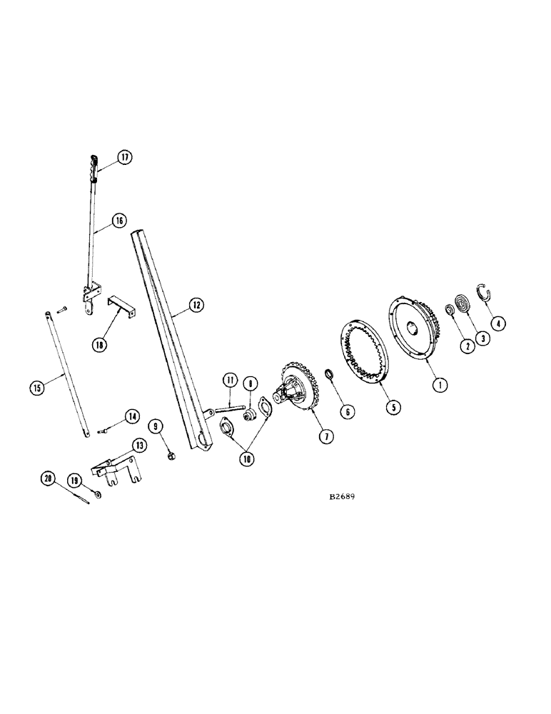 Схема запчастей Case IH 1160 - (16) - OVER CENTER CLUTCH, HEADER DRIVE S/N 8311400 THRU 8334600 (18) - CLUTCH