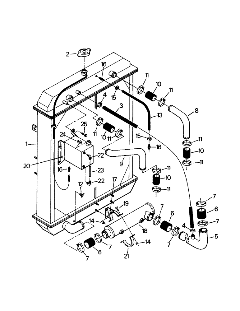 Схема запчастей Case IH KP-525 - (04-09) - RADIATOR HOSES (04) - Drive Train