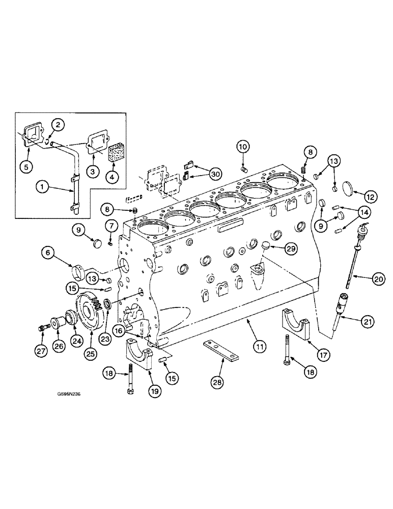 Схема запчастей Case IH D-360 - (9B-02) - CRANKCASE AND RELATED PARTS 