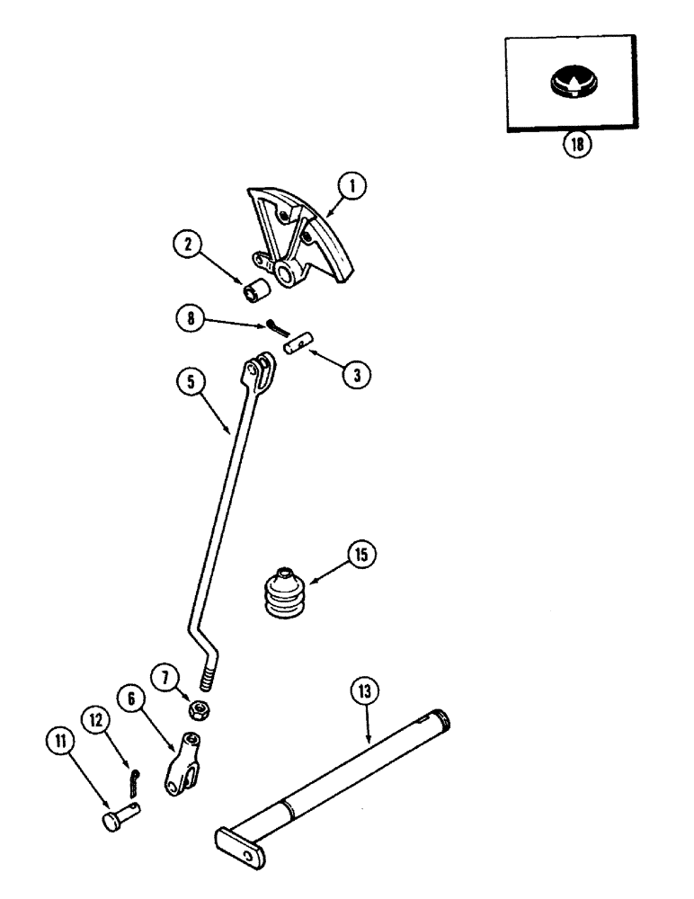 Схема запчастей Case IH 2594 - (6-018) - PARK LOCK LINKAGE (06) - POWER TRAIN