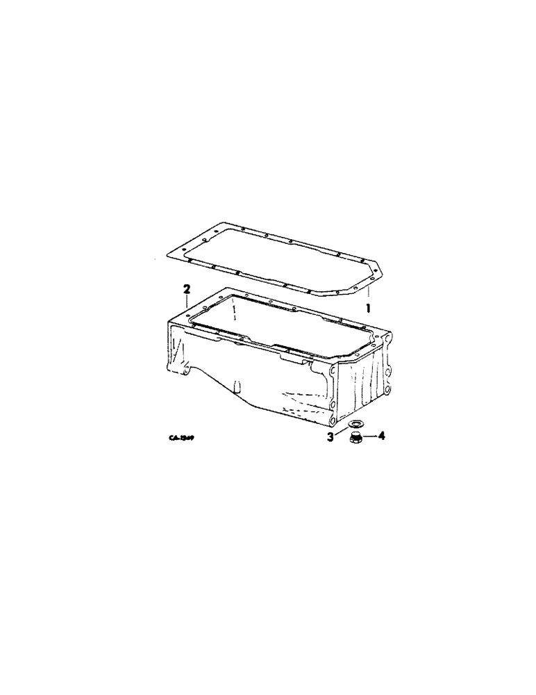 Схема запчастей Case IH C-175 - (F-16[A]) - CRANKCASE OIL PAN, 454, 464, 2400A, 2400B, 2405B, 2410B AND 24128 TRACTORS 