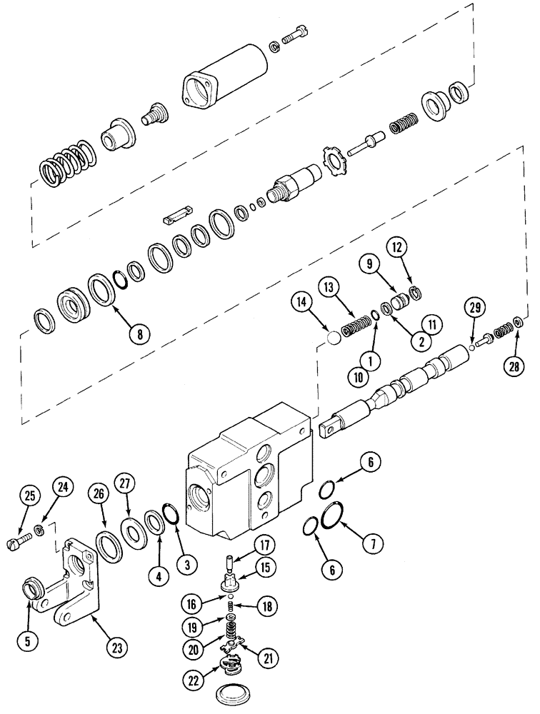 Схема запчастей Case IH CX50 - (08-11) - HYDRAULIC REMOTE VALVE ASSEMBLY (08) - HYDRAULICS