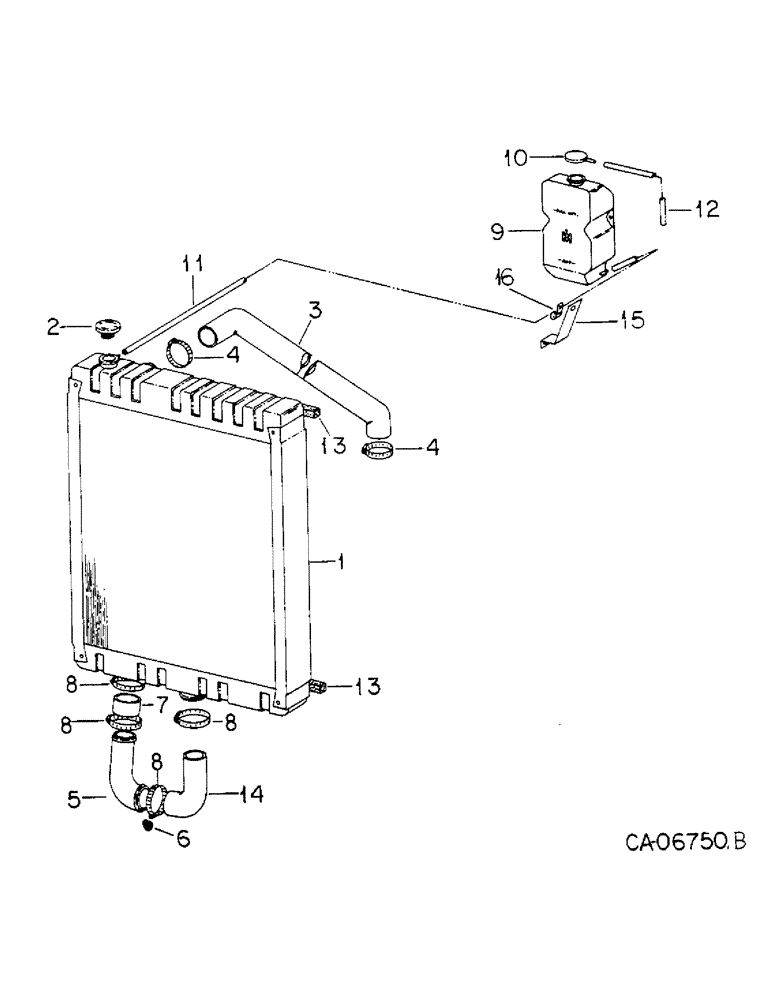 Схема запчастей Case IH 6788 - (06-03) - COOLING, RADIATOR AND CONNECTIONS Cooling