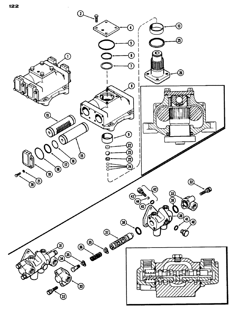 Схема запчастей Case IH 970 - (122) - A60208 STEERING ACTUATOR (05) - STEERING