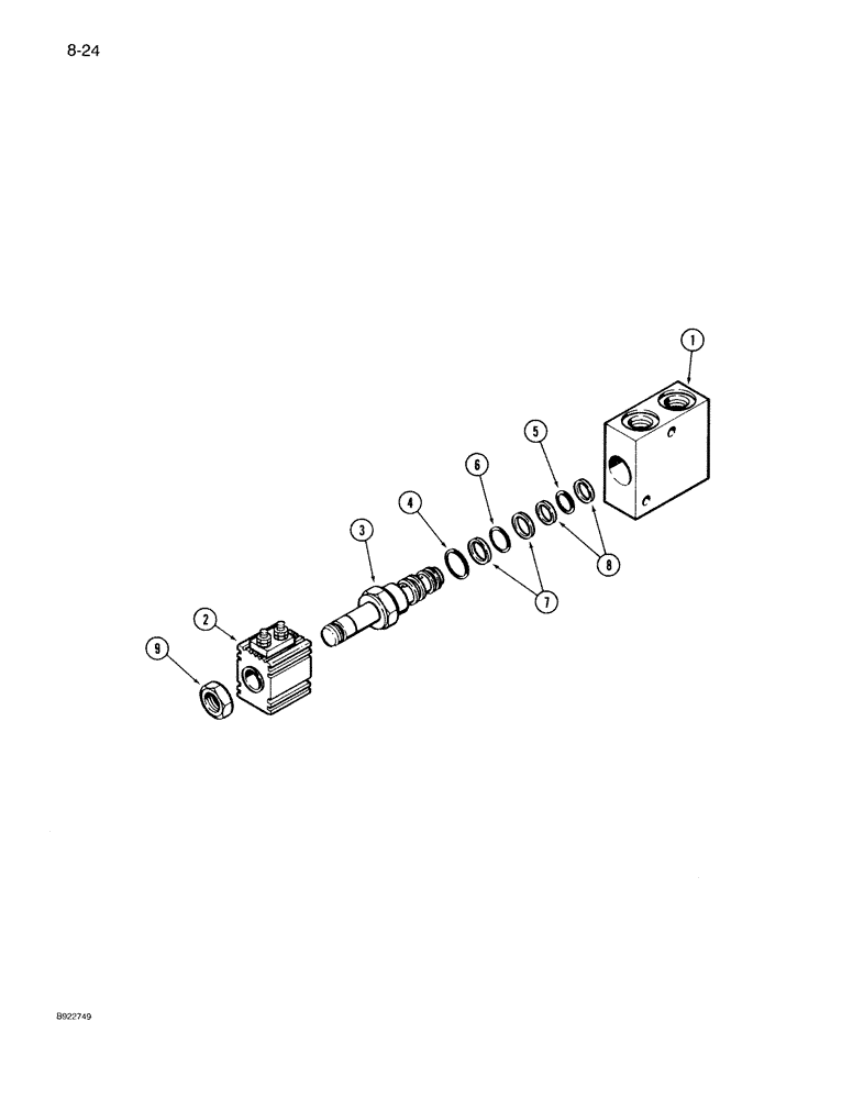 Схема запчастей Case IH 7150 - (8-024) - SOLENOID VALVE ASSEMBLY (08) - HYDRAULICS