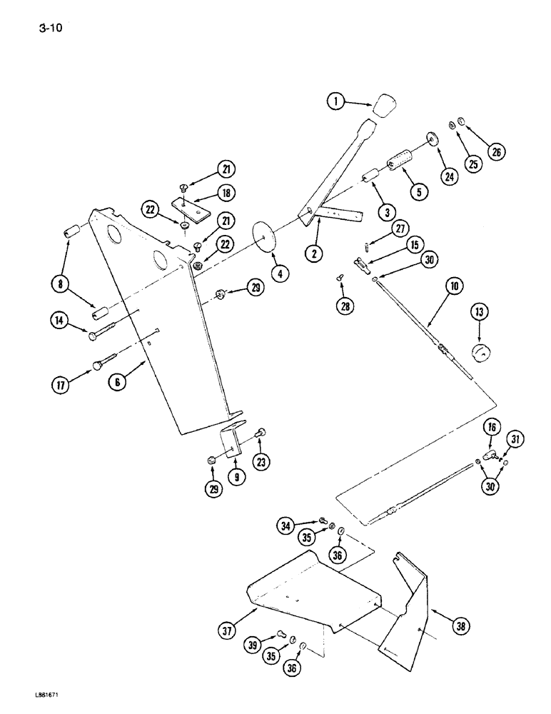 Схема запчастей Case IH 1640 - (3-10) - THROTTLE CONTROLS (02) - FUEL SYSTEM