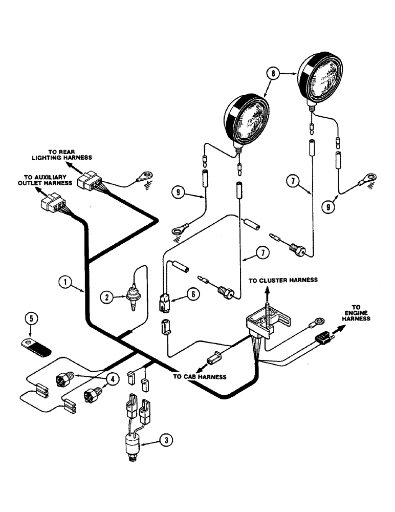 Схема запчастей Case IH 2290 - (4-092) - TRANSMISSION HARNESS, PRIOR TO P.I.N. 8841101 (04) - ELECTRICAL SYSTEMS