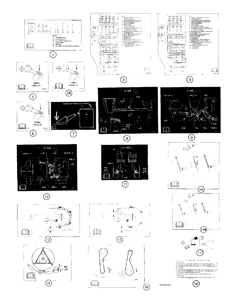 Схема запчастей Case IH 2144 - (9H-38) - DECALS, INFORMATION DECALS WITH READ OPERATORS MAUAL SYMBOL (12) - CHASSIS