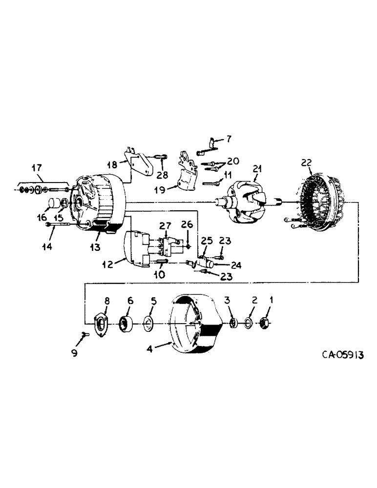 Схема запчастей Case IH 4586 - (08-07) - ELECTRICAL, ALTERNATOR-GENERATOR WITH INTEGRAL SOLID STATE VOLTAGE REGULATOR (06) - ELECTRICAL