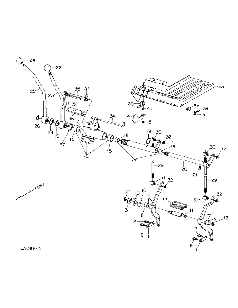 Схема запчастей Case IH 3288 - (10-29) - HYDRAULICS, DOUBLE AUXILIARY VALVE CONTROLS (07) - HYDRAULICS