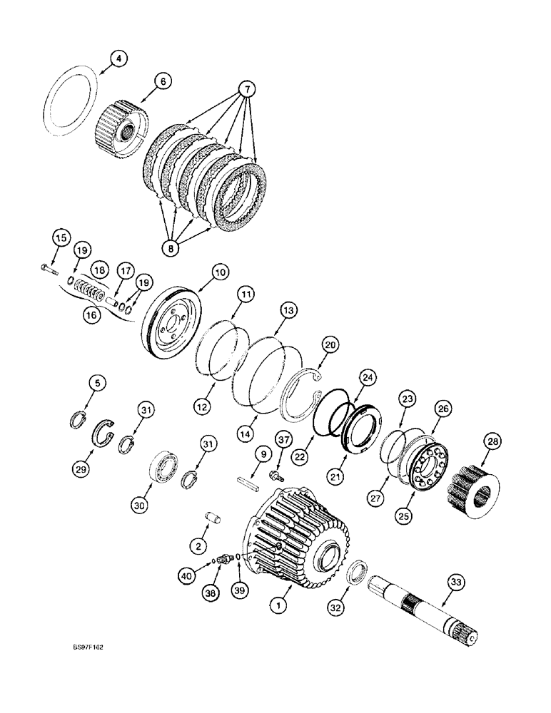 Схема запчастей Case IH 2144 - (7-06) - MASTER BRAKES, PRIOR TO COMBINE P.I.N. JJC0173150 (5.1) - BRAKES